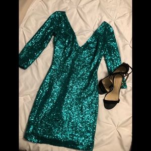 Sexy Green Sequin Cocktail Dress!!